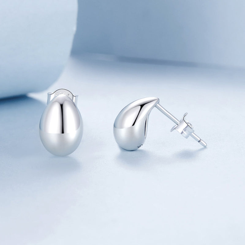 Waterdrop Stud Earrings 925 Sterling Silver