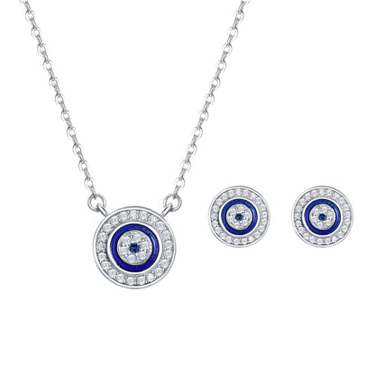 Sacred Vintage Demon Eye Stud Earrings Necklace Bracelet Sets