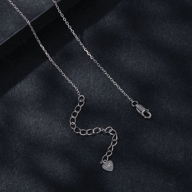 Necklace 925 Sterling Silver Moissanite Layered Pendant