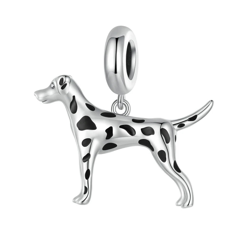 Pet Dog Charm Beads 925 Sterling Silver