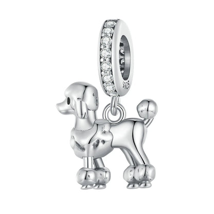 Pet Dog Charm Beads 925 Sterling Silver