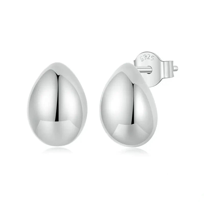 Waterdrop Stud Earrings 925 Sterling Silver