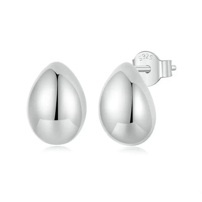 Waterdrop Stud Earrings 925 Sterling Silver