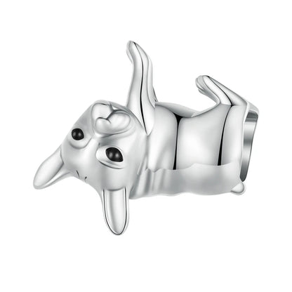 Pet Dog Charm Beads 925 Sterling Silver