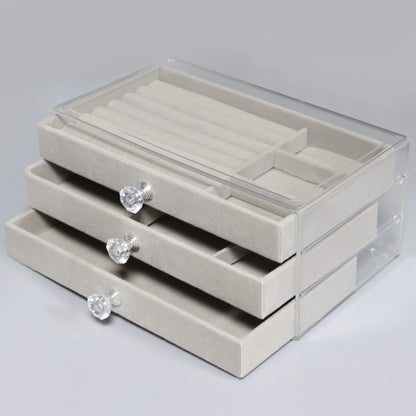 Jewellery Box Drawer Three-layer Flannel