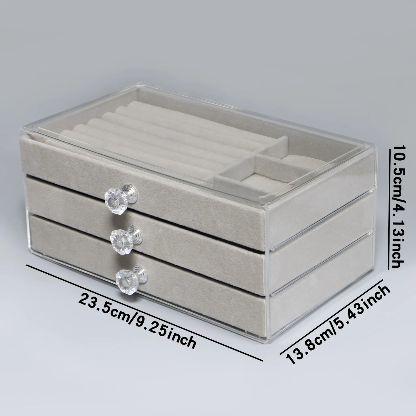Jewellery Box Drawer Three-layer Flannel
