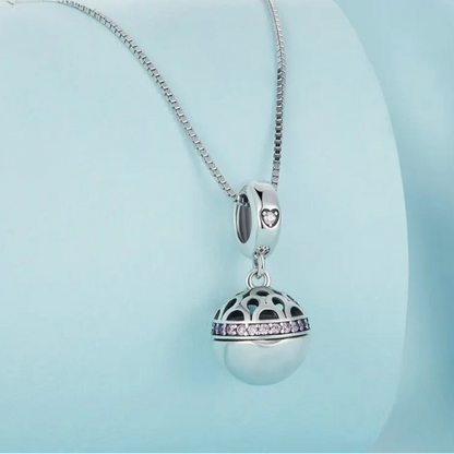 Gift Box Dangle Ball Pendant Necklace