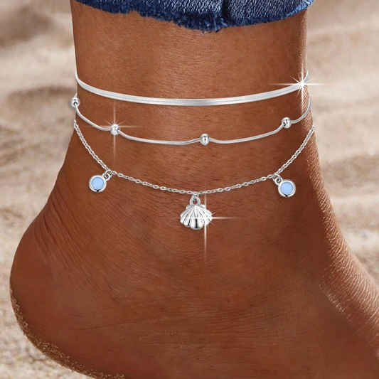 Anklet Bracelets Adjustable in sterling silver